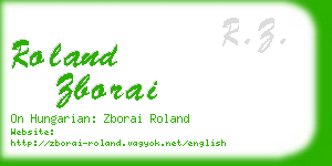 roland zborai business card